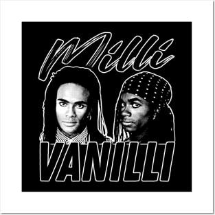 Milli Vanilli - Vintage Look Design Tribute Posters and Art